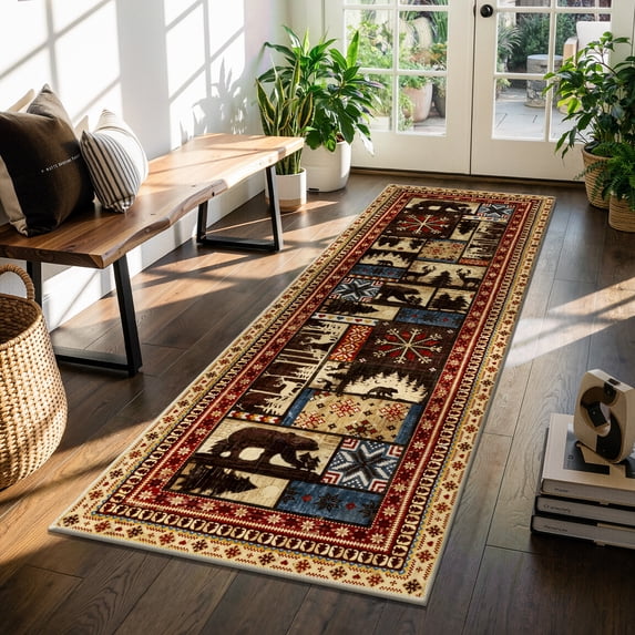MJIAexp Runner Rug 2x6 Runners for Hallways,Kitchen Rugs Non Slip Washable Entryway Carpet Runner,Soft Bear Runners for Bathroom Bedside Holiday Decor