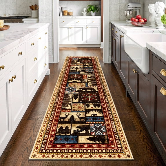 MJIAexp Runner Rug 2x8 Runners for Hallways,Kitchen Rugs Non Slip Washable Entryway Carpet Runner,Soft Bear Runners for Bathroom Bedside Holiday Decor