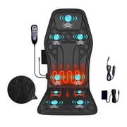 HMMSYLVA Massage Chair Pad with Heat and Vibration, 9 Modes 9 Intensity for Back Neck Lumbar Massage Home Car Office Seat Cushion - Black