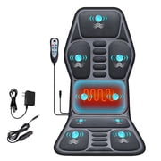 HMMSYLVA Back Massager for Car and Home, Full Body Electric Car Massager with Heat Mat Seat Cushion Chair Pad Massager with 9 Vibration Massage Nodes