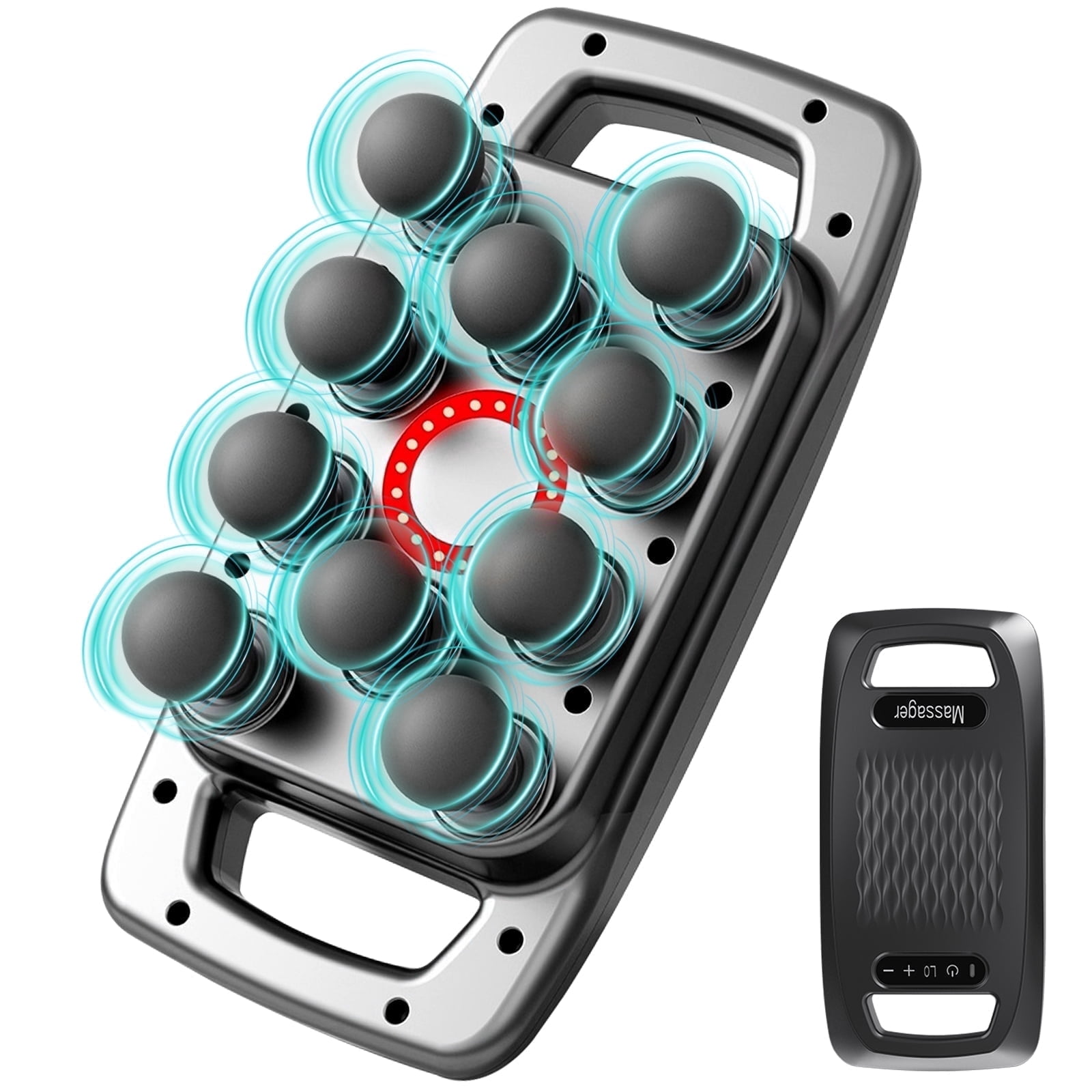 HMMSYLVA Muscle Massage Gun 10 Heads for Pain Relief Deep Tissue with LED Screen, Massage Gun Deep Tissue with 9 Modes for Back, Neck, Legs, Shoulders, Feet, Grey