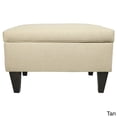 thumbnail image 1 of MJL Furniture  Brooklyn Upholstered Square Legged Storage Ottoman Tan, 1 of 5