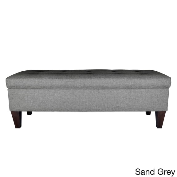 MJL Furniture Designs Brooke 10-button Tufted Upholstered Long Storage Bench Ottoman