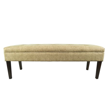 MJL Furniture Designs Kaya Button Tufted Upholstered Long Bench Entryway, Standard Benches Gold