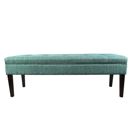 MJL Furniture Designs Kaya Button Tufted Upholstered Long Bench Standard Benches Teal