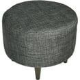 thumbnail image 1 of MJL Furniture Designs Sophia Bennett Round Upholstered Ottoman Charcoal, 1 of 5