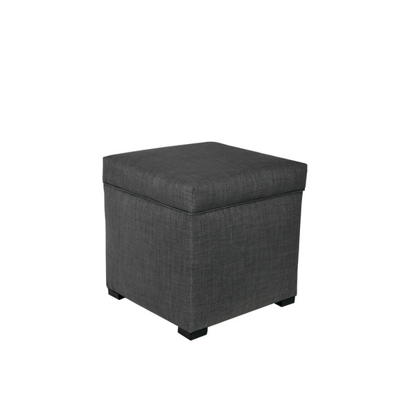 MJL Furniture Designs Tami Designer Square Storage Ottoman Grey Storage Transitional