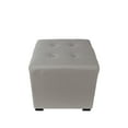 thumbnail image 1 of MJL Furniture  Sachi 4 Button Tufted Square Ottoman Khaki, 1 of 5