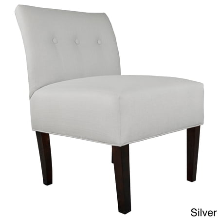 MJL Furniure Designs MJL Furniture - Samantha Button Tufted Sachi Accent Chair Silver