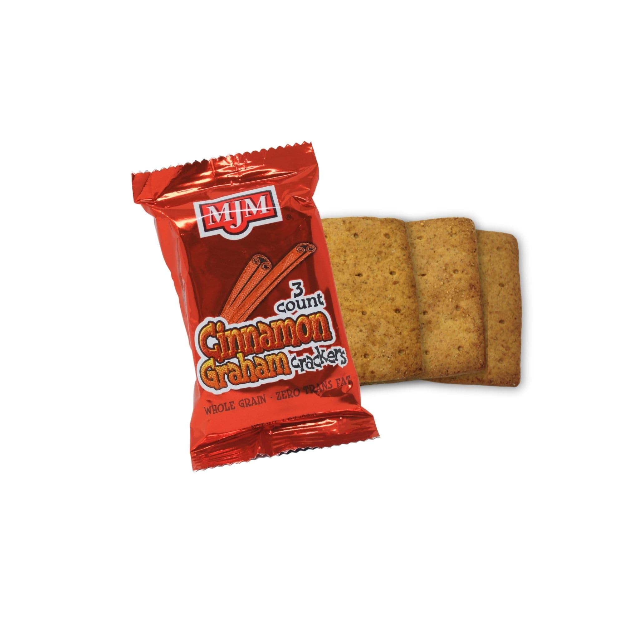 MJM Cinnamon Graham Crackers MMF7 Case of 50 Packs Wholesome and