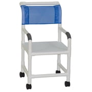 MJM International 118-3TW-F Shower Chair Flatstock Seat with Drain Holes, Great for Showering