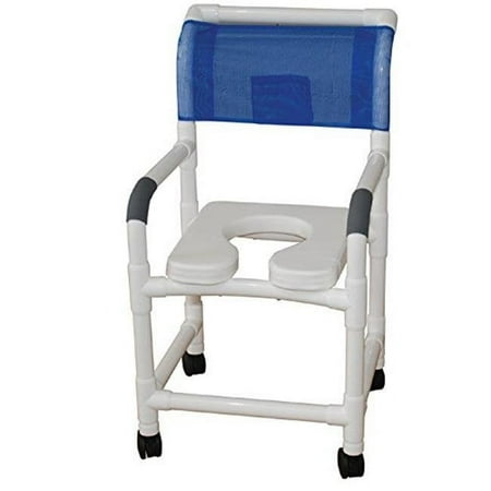 MJM International Wood Tone Shower Chair 18 in.