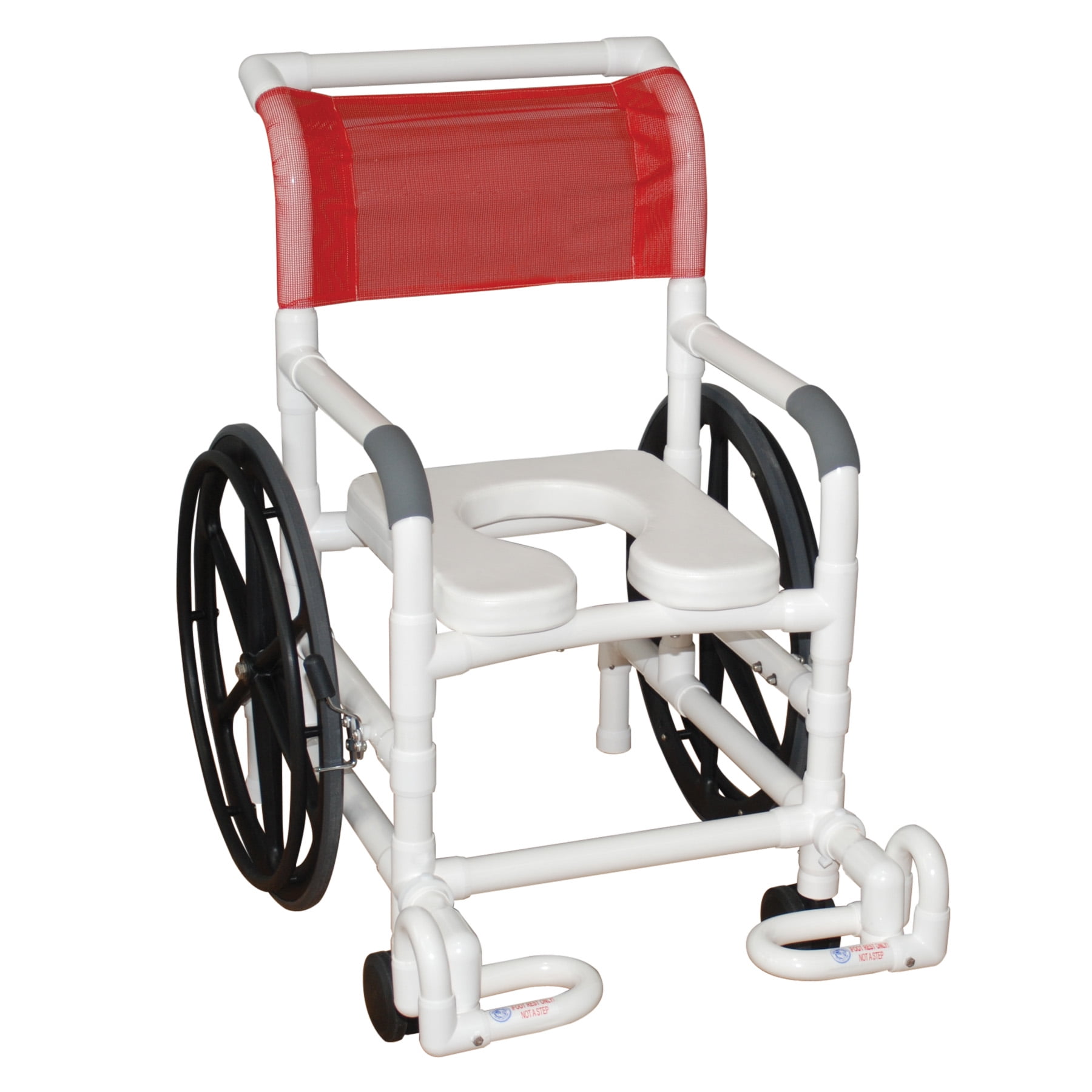 MJM International Self-Propelled Shower Wheelchair, Rehab Pool/Access Chair, 350 lbs Capacity, 18" Width