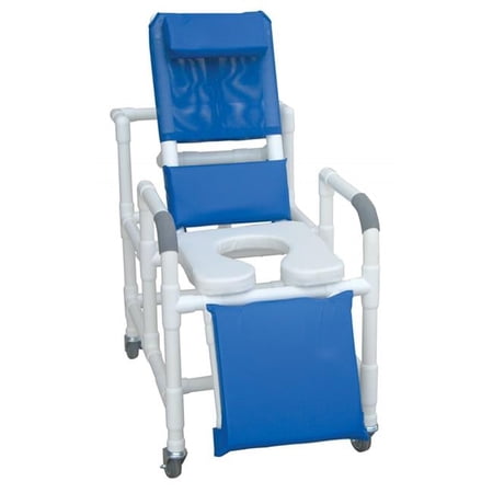 MJM International 193-SSDE-SQ-PAIL Reclining Shower Chair