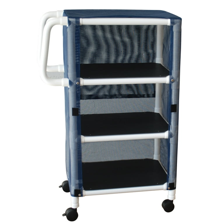 3-Shelf mini-linen cart with mesh or solid vinyl cover 3-Shelf mini-linen cart with mesh or solid vinyl cover