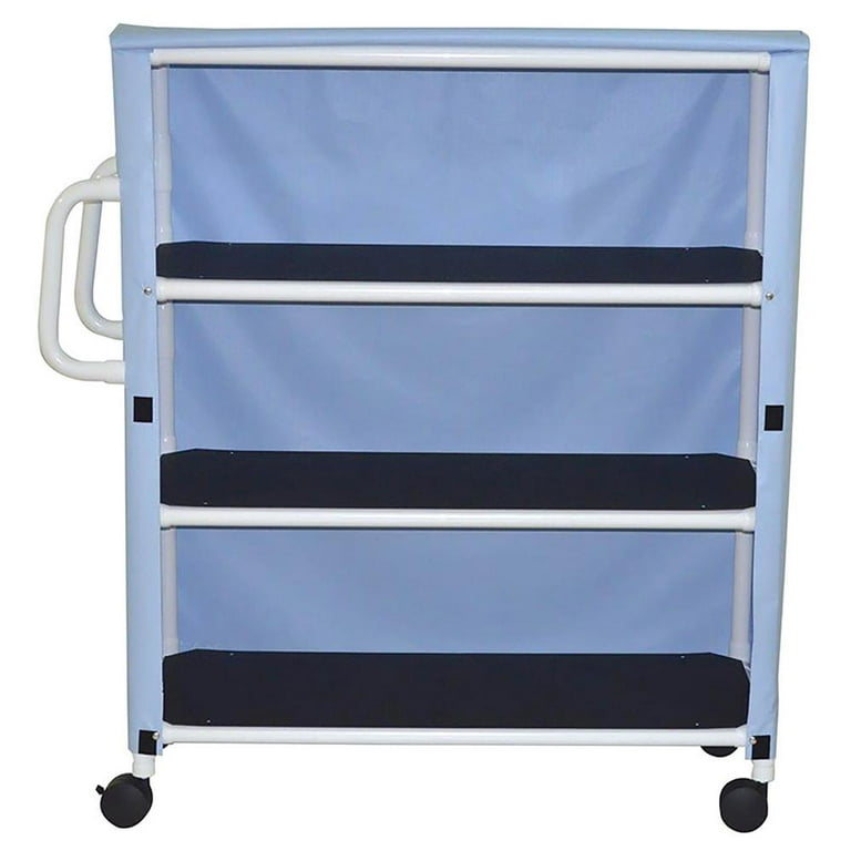 3-Shelf jumbo linen cart with mesh or solid vinyl cover - 5 3-Shelf jumbo linen cart with mesh or solid vinyl cover - 5