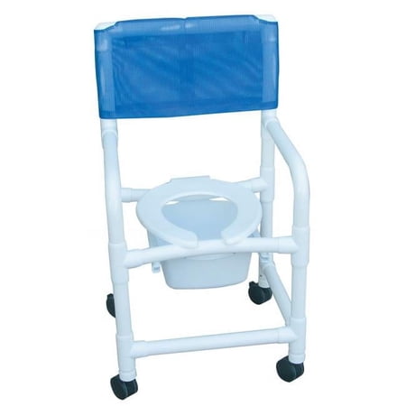 MJM International E118-3TW-SQ-PAIL Echo Shower- Commode Chair
