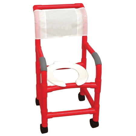 MJM International R115-3 Red Pediatric / Small Adult Shower Chair