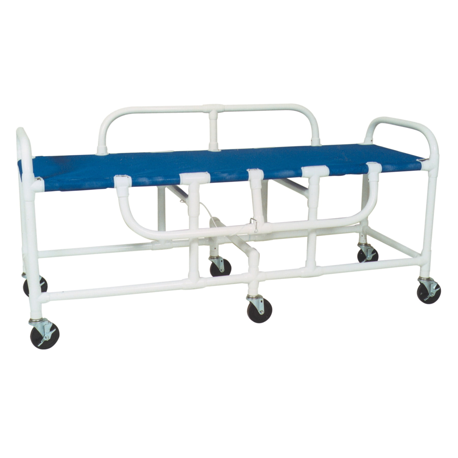 MJM International Sling gurney without elevating headrest, (6) 5" x 1 1/4" heavy duty casters, 450 lbs weight capacity