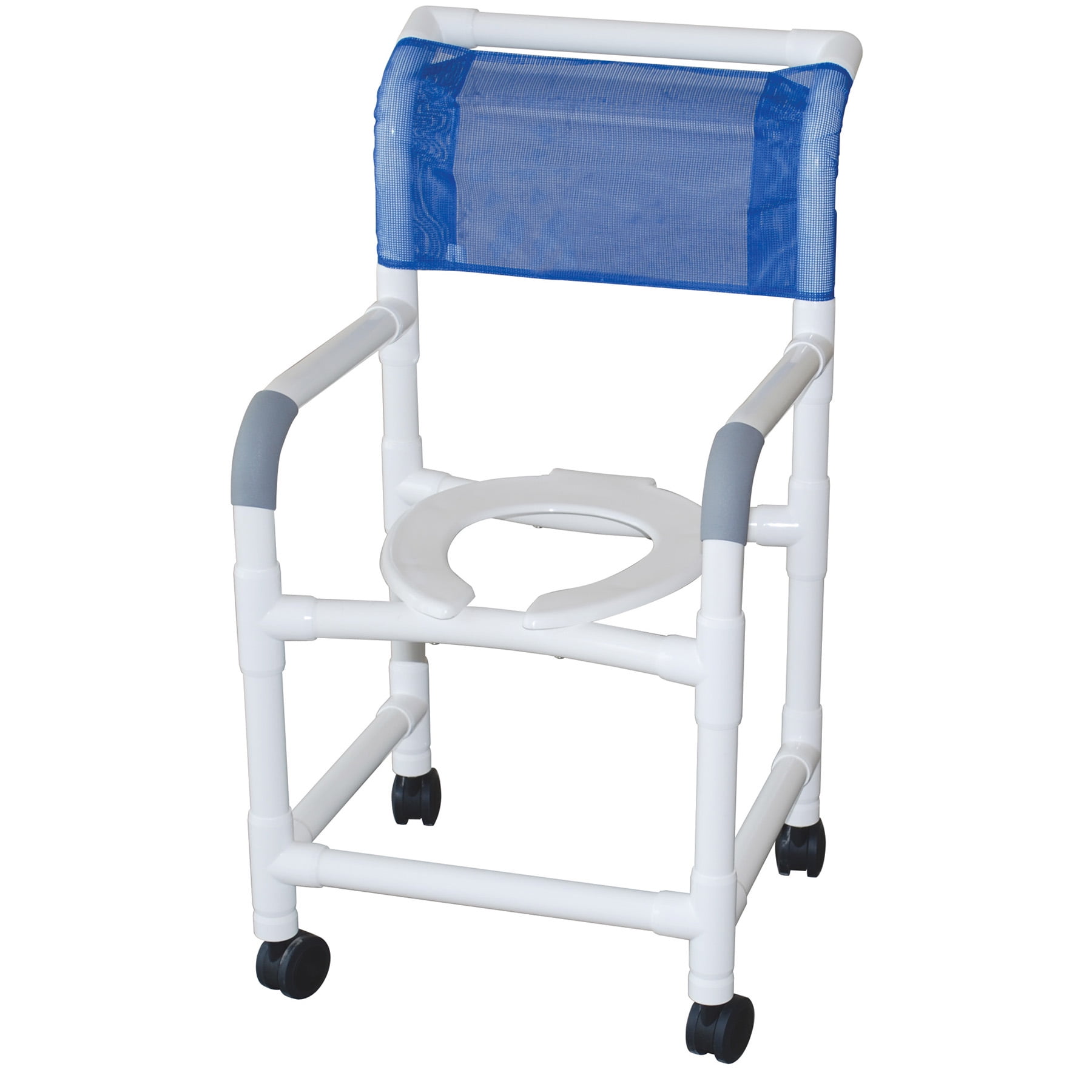 MJM International Superior Shower Chair, Twin Brake Casters, Fast Drying Removable Backrest Sling