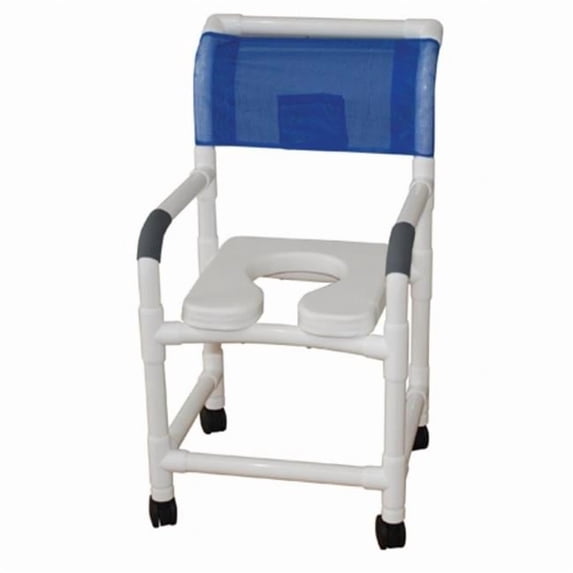 MJM International Wood Tone Shower Chair 18 in.