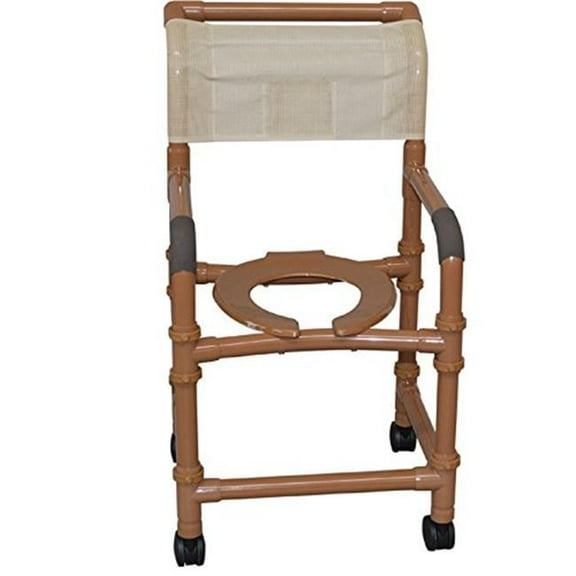 MJM International WT118-3TW Wood Tone Shower Chair 18 in.