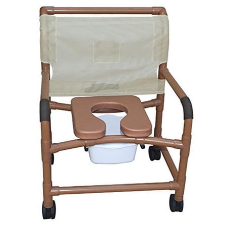 MJM International WT126-4TW-NB-SSDE Woodtone extra-wide shower chair 26 in.