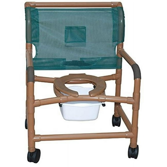 MJM International WT126-4TW-NB Woodtone extra-wide shower chair 26 in.
