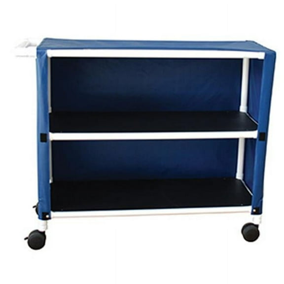 MJM International WT345-2C Wood Tone Linen Cart