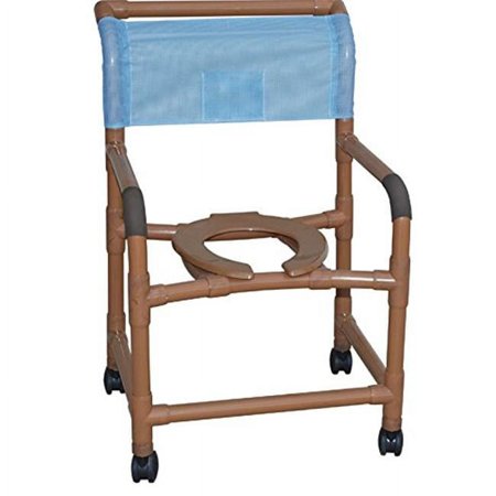 MJM International  Woodtone Wide Shower Chair 22 in - Blue