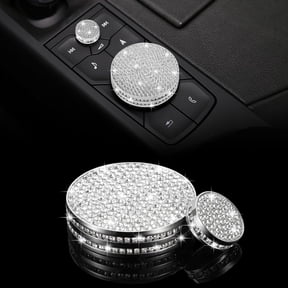 MJMJ Bling Center Console Multimedia Knob Button Cover Compatible with Cadillac CT5 CT6 XT4 XT5 XT6 Crystal Media Button Cover Trim Bling Interior Modification Trims for Car Accessories