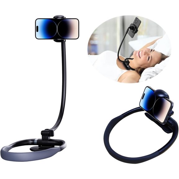 MJMJ Neck Phone Holder for Recording,Upgrade Gooseneck Cell Phone Stand,Flexible Lazy Bracket DIY 360 Degree Free Rotating for Multiple Functions