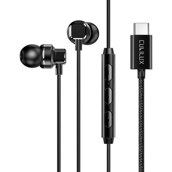MJMJ USB C Headphones [192KHz/24-bit DAC] Type C Earphones with Microphone Compatible with iPhone 16/15 Pro Max, iPad Pro 13/12.9/11, iPad Air 13/5th/4th, Samsung S25/S24/S23, Android, Black 4 FT