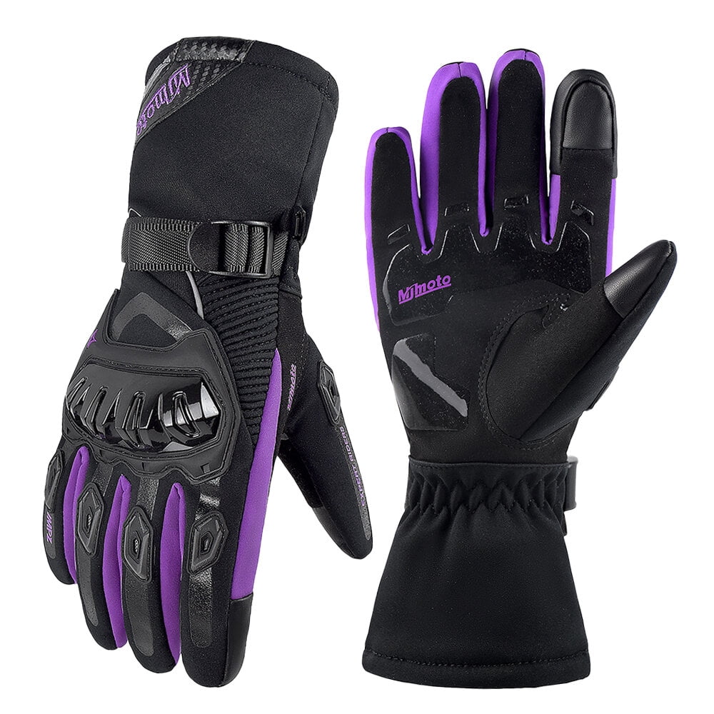 MJMOTO Motorcycle Gloves Windproof Waterproof Guantes Moto Women Motorbike Riding Gloves Touch Screen Moto Motocross Gloves Winter for Lady
