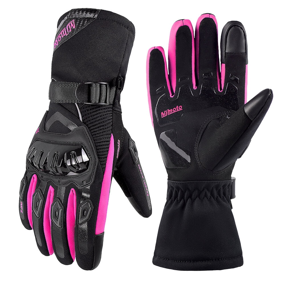 MJMOTO Motorcycle Gloves Windproof Waterproof Guantes Moto Women Motorbike Riding Gloves Touch Screen Moto Motocross Gloves Winter for Lady