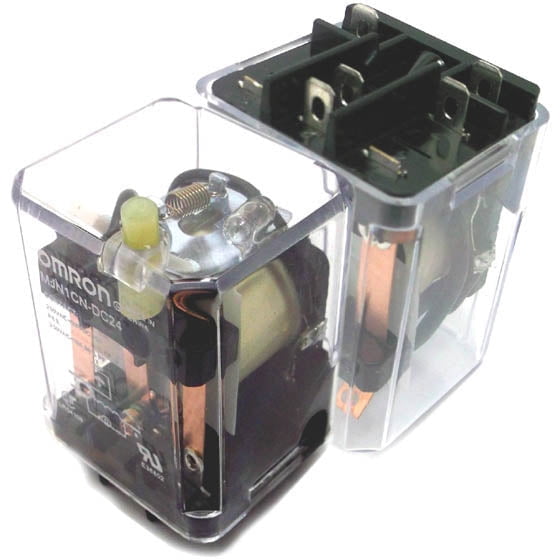 MJN1CN-DC12 - RELAY DC 12V 1P2T 10A 5P PLUGIN 10A/250VAC/28VDC W/TEST BUTTON