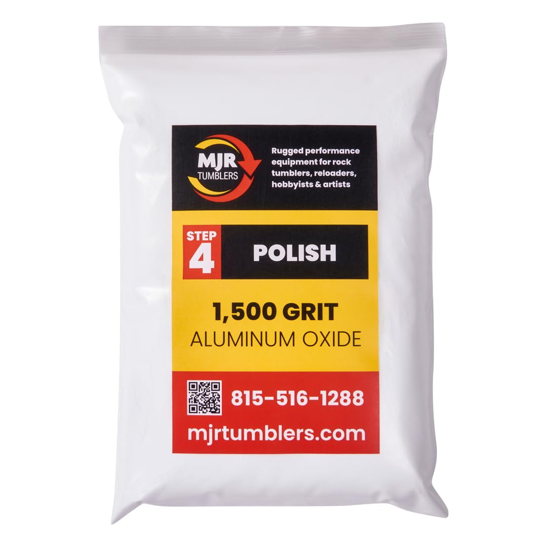 MJR Tumblers 2lb Super Polish 1500X Aluminum Oxide Rock Grit Tumbling