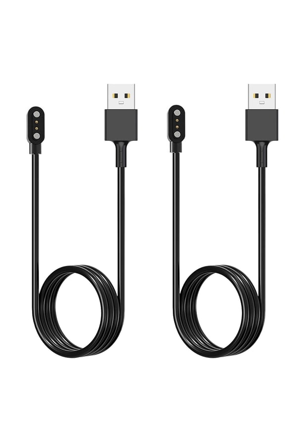 [2-Pack] 3.3FT Smart Watch Charger Magnetic USB Charging Cable for Letsfit Willful Skg Fitpolo Tozo Wyze Umidigi Blackview YAMAY SW023 ID205L SW021 ID205U ID205S SW025 Uwatch 3S