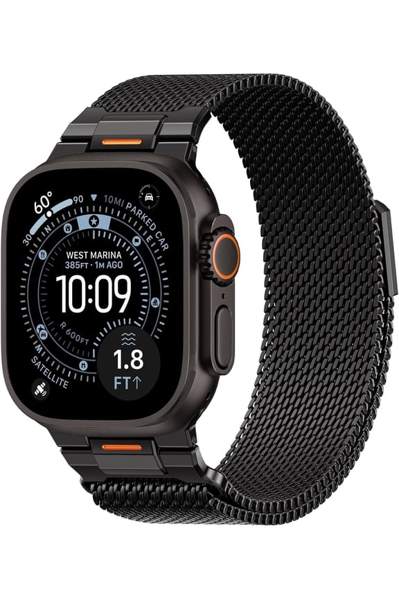 Milanese Loop- Compatible with Apple Watch Ultra 3 2 1 Band for Men 49mm 46mm 45mm 44mm 42mm 41mm 40mm 38mm,Magnetic Mesh Metal Strap Wristband for iWatch SE 3/2 Series 11/10/9/8/7/6/5/4 Ultra