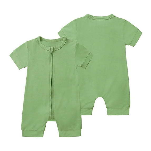 MJTBGFSWG 2T Boys Clothes Spring Outfits Baby Solid Color Romper Zipper Fiber Fabric Natural and Comfortable Summer Jumpsuit Outfits