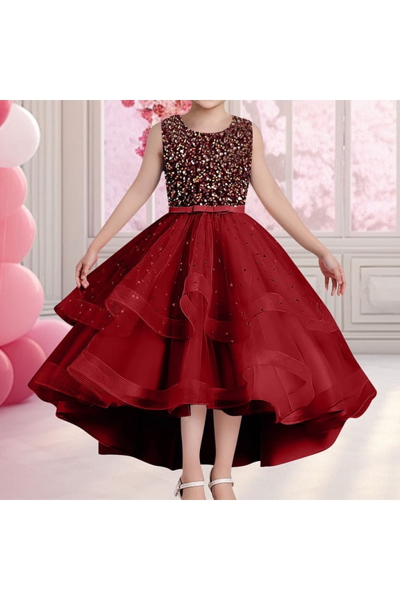 Dress for Girls 10-12 Flower Girl Cute Dress Girls Cute Lace Baptism Wedding Gown Party Dresses
