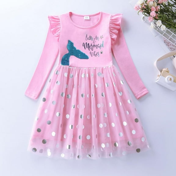 MJTBGFSWG Easter Dresses for Toddler Girls Toddler Girls Long Sleeve Autumn Spring Dress Casual Outfits Party Tutu Dress Reduced .