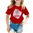 thumbnail image 1 of MJTBGFSWG Kids Clothes Girls Bouquet Cute Printed Girls' Solid Color Casual Top 1816, 1 of 3