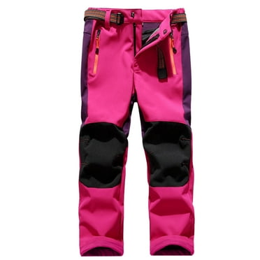 MJTBGFSWG Pants for Girls 8-9 Years Pants for Girls Children's Softshell Ski Trousers Warm Lined Thermal Trousers Winter Snow Trousers Boys’ Girls’ Hiking Trousers
