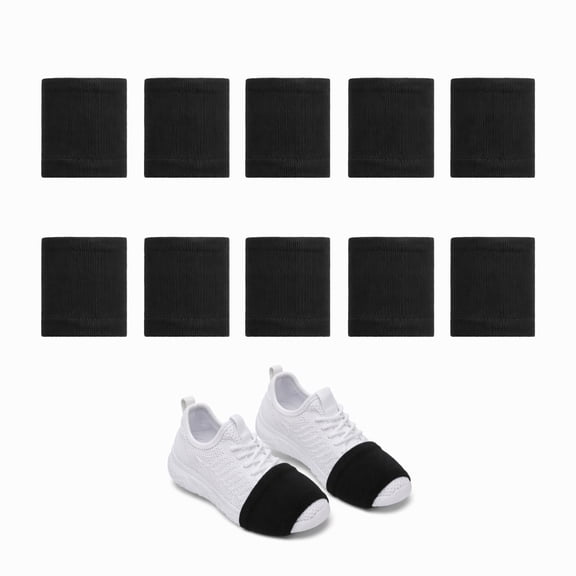 MJumppHome 5 Pairs Shoe Socks Over Sneakers Shoe Covers for Smooth Floors Sliders Ballet Dancers Turning Socks Black