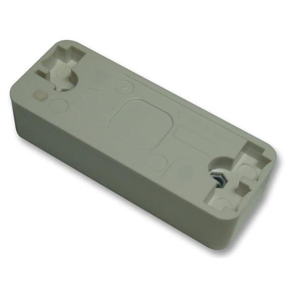 MK - 1 Gang Architrave Surface Back Box, 16mm White