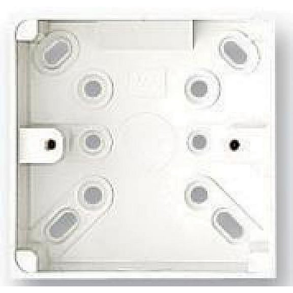 MK - 1 Gang White PVC Surface Back Box, 1x Oval Push-Out