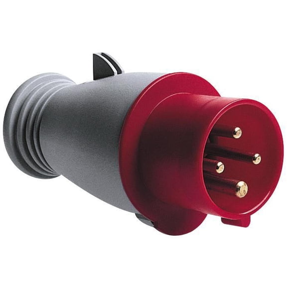 MK - 32A, 415V, Cable Mount CEE Plug, 3P+N+E, Red, IP44