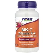 NOW Foods MK-7, Vitamin K-2, 300 mcg, 120 Veg Capsules