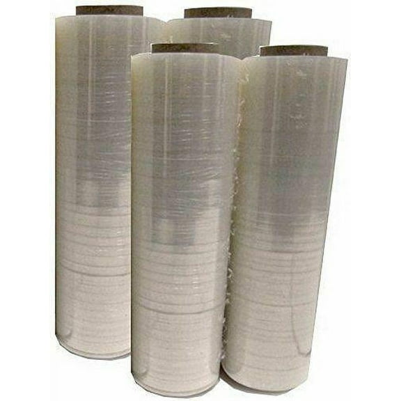 MK Audio 18" X 1200FT Square 4 ROLLS x80 Gauge Durable Pallet Wrap Stretch Film Shrink Hand Wrap